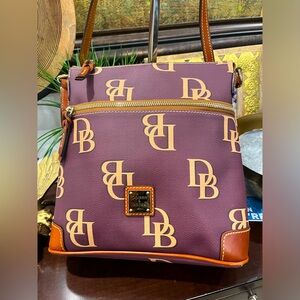 EUC Dooney & Bourke Large Monogram Pebbled Grain Crossbody